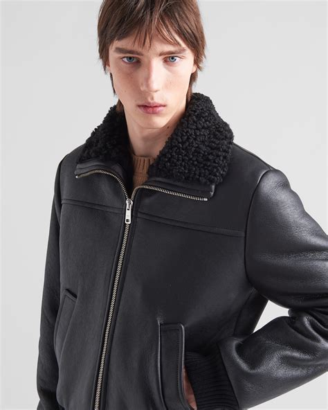 prada black jacket men|men's Prada jacket sale.